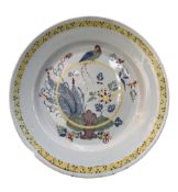 NORFOLK HOUSE - AN 18TH CENTURY LAMBETH DELFT PLATE