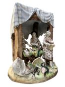 GERMAN PORCELAIN, POSSIBLY MEISSEN, 19TH CENTURY FISHMONGERS GROUP FIGURE