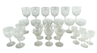 THOMAS WEBB CRYSTAL - NORMANDY - CUT CRYSTAL SIX PERSON PART TABLE SUITE