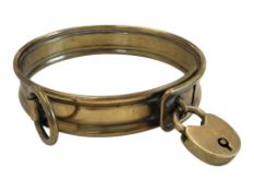 LATE 19TH CENTURY VICTORIAN BRASS DOG COLLAR