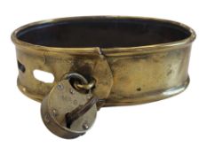 GEORGE III 19TH CENTURY BRASS DOG COLLAR
