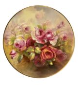 REGINALD H AUSTIN X ROYAL WORCESTER - HAND PAINTED PORCELAIN CABINET PLATE