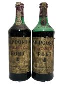 TWO NIEEPORT'S 20 YEARS OLD PORT BOTTLES, BOTTLED IN 1978