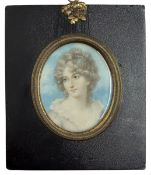MANNER OF SAMUEL SHELLEY - EARLY 19TH CENTURY WATERCOLOUR ON IVORY MINIATURE