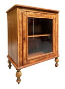 19TH CENTURY FIGURED WALNUT PIER CABINET