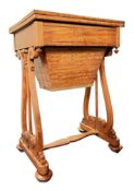 WILLIAM IV 19TH CENTURY MAHOGANY LADIES' WORK TABLE