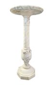19TH CENTURY WHITE MARBLE COLUMN / PEDESTAL STAND