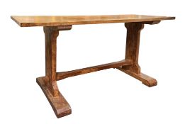 ARTS & CRAFTS 1920S OAK REFECTORY DINING TABLE