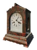 POTONIE, PARIS - FRENCH 19TH CENTURY BOULLE WORK MANTEL CLOCK