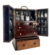 GEORGE III EARLY 19TH CENTURY MAHOGANY TRAVEL MEDICINE APOTHECARY CABINET