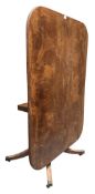GEORGE III 19TH CENTURY MAHOGANY TILT TOP LOO / DINING TABLE