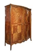 FRENCH LOUIS XV INSPIRED KINGWOOD MARQUETRY DOUBLE WARDROBE