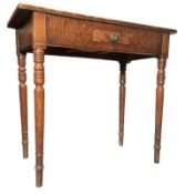 18TH CENTURY GEORGE III OAK WRITING / SIDE TABLE