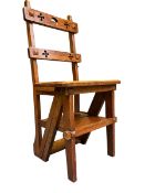 LATE 19TH CENTURY METAMORPHIC ARTS & CRAFTS LIBRARY CHAIR