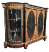 VICTORIAN 19TH CENTURY WALNUT INLAID PIER SIDEBOARD CREDENZA CABINET