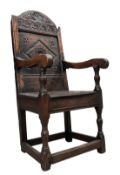 LATE 18TH / EARLY 19TH CENTURY OAK WAINSCOT CHAIR
