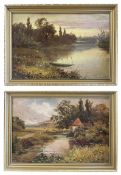 E. LANCASTER HOOPER (FL. 1876-1894) - PAIR OF 19TH CENTURY OIL ON CANVAS PAINTINGS