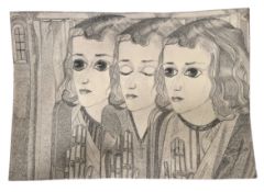 JAN TOOROP (1858-1928) - CONTEMPLATION, ADORATION, ECSTASY - PENCIL DRAWING