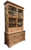 LARGE 19TH CENTURY VICTORIAN PINE DRESSER CABINET
