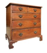 GEORGE III 19TH CENTURY MAHOGANY BACHELOR CHEST OF DRAWERS