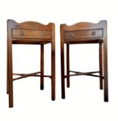 PAIR GEORGE III STYLE MAHOGANY BEDSIDE / SIDE TABLES NIGHT STANDS