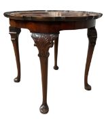 QUEEN ANNE REVIVAL WALNUT PIE CRUST COFFEE TABLE