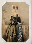 WILLIAM FRIEND WAINWRIGHT - WATERCOLOUR SCOTTISH PORTRAIT OF MISS MACDOUGALL