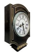 IMPRESSIVE EARLY 20TH CENTURY BLACK & GILT METAL DOUBLE SIDED JEWELLER'S CLOCK