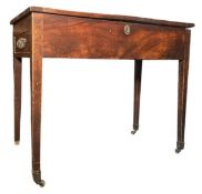 GEORGE III LATE 18TH CENTURY MAHOGANY SIDE RENT TABLE