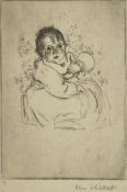 LILIAN WHITEHEAD (1894-1959) - BABY PORTRAIT - ETCHING ON LIGHTWEIGHT PAPER