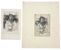 LILIAN WHITEHEAD (1894-1959) - OLD CHELSEA, C. 1919 - TWO ETCHINGS ON PAPER