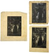 LILIAN WHITEHEAD (1894-1959) - FIRELIGHT, 1926 - THREE WOOD ENGRAVINGS