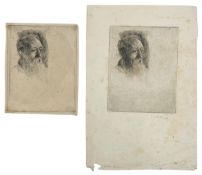 LILIAN WHITEHEAD (1894-1959) - CHELSEA PENSIONER - TWO ETCHINGS ON LIGHTWEIGHT PAPER