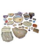 NATURAL HISTORY - COLLECTION OF AGATE BOWLS, SLICES & GEODES