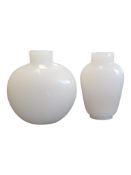 TWO 19TH CENTURY CHINESE WHITE STONE SCENT / SNUFF BOTTLES