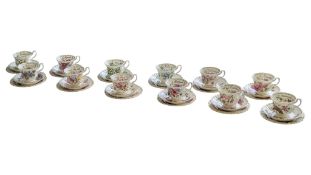 ROYAL ALBERT FLOWER OF THE MONTH FULL SET TRIOS
