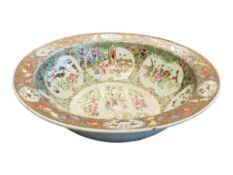 19TH CENTURY PANG TONG FAMILLE ROSE LARGE CENTREPIECE BOWL