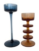 WEDGWOOD RONALD STENNETT-WILSON GLASS CANDLE HOLDERS