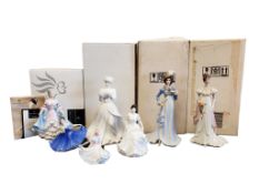 ROYAL DOULTON - FRANKLIN MINT - COLLECTION OF CHINA FIGURES OF LADIES