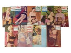 COLLECTION OF NINE 1950S / 60S VINTAGE ADULT EROTIC GLAMOUR POCKET MAGAZINES