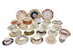 COLLECTION OF EARLY 19TH TO EARLY 20TH CENTURY CHINA TEACUPS, SAUCERS, & PLATES