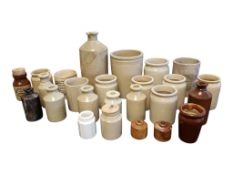 COLLECTION OF 19TH & EARLY 20TH CENTURY STONEWARE POTS & INKWELLS