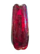 MID CENTURY WHITEFRIARS BUBBLE CONTROL GLASS VASE
