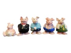 WADE - NATWEST - 1980S CERAMIC PIGGY BANK SET