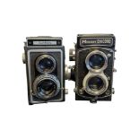 TWO MID CENTURY VINTAGE TWIN LENS REFLEX TLR CAMERAS
