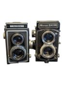 TWO MID CENTURY VINTAGE TWIN LENS REFLEX TLR CAMERAS