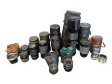 COLLECTION OF LATE 20TH CENTURY VINTAGE CAMERA LENSES