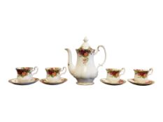 ROYAL ALBERT - OLD COUNTRY ROSES - LATE 20TH CENTURY CHINA PART COFFEE SERVICE