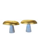 PAIR OF CONTEMPORARY MUSHROOM TABLE LAMPS