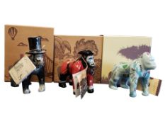 WILD IN ART! GORILLA - COLLECTION OF THREE 2011 LIMITED EDITION BOXED CERAMIC FIGURES